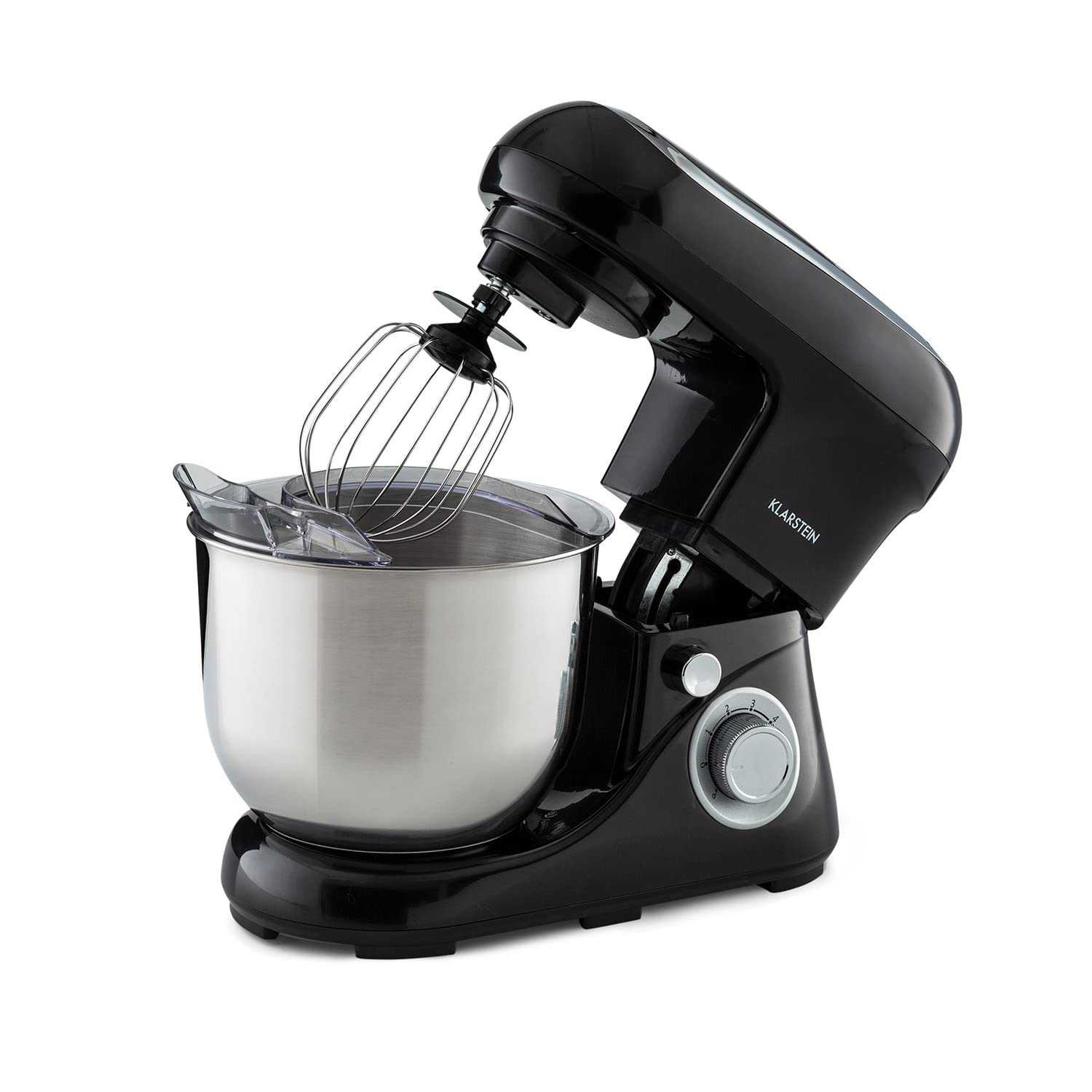 Version 1.0.0 Klarstein Stand Mixer, 5L Food Mixer for Baking with Bowl, 1300W Cake Mixer w/Beater, Dough Hook, Whisk & Mixing Bowl, 6 Speed Planetary Rotation Kitchen Maker, Electric Mixer… - Image 1