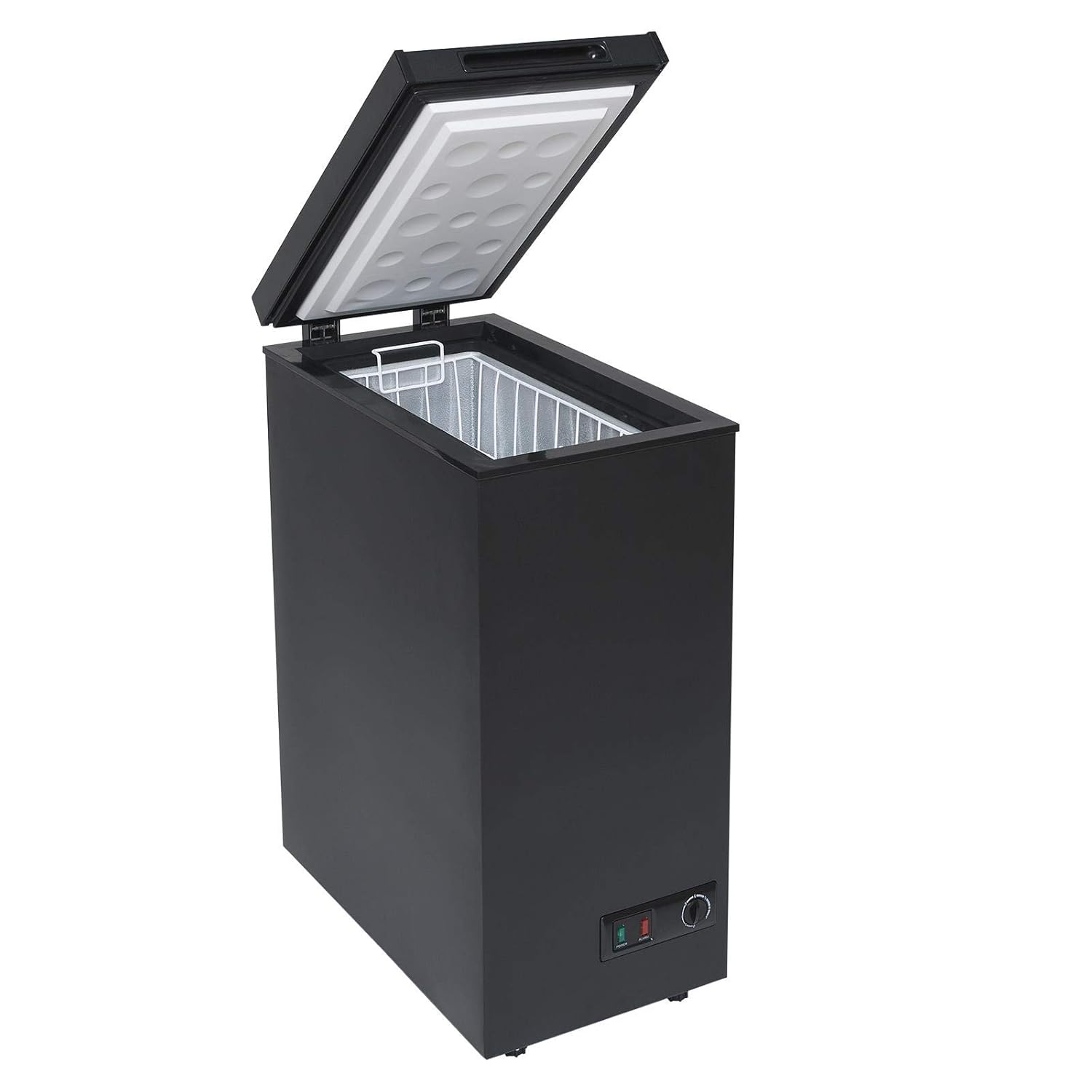 61O8xuhP8mL._SL1500_.jpg CHF60B Black Chest Freezer with Removable Wire Basket - Image 1