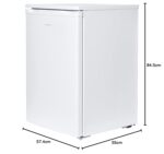 L255W Under Counter Larder Fridge, 55cm, 2 Adjustable Glass Shelves, Large Salad Drawer, Internal Light, Reversible Door, Adjustable Feet White - Image 6