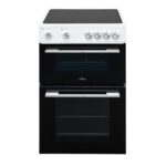 WT60CCW 60cm Electric Cooker with Ceramic Hob, Twin Cavity, 31L Electric Grill, Freestanding