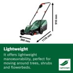 Lawnmower EasyRotak 32-220 (1200 W Motor Power, Cutting Width: 32 cm, 31-Litre Grass Box, Extra 32cm Sharp Blade, Suitable for Quick and Easy Mowing with Tidy… - Image 5