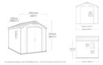 Factor Outdoor Plastic Garden Storage Shed, elegant wood-effect exterior with double doors and ventilation grills, heavy-duty floor with window and skylight, 255 x 256.5… - Image 3