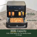 Tri Zone 13.6L Air Fryer & Oven | PFAS-Free | XXXL capacity | 3 Independent Cooking Zones | Dual 4.3L Air Frying Baskets + 5L Oven Drawer | 9-in-1 Cooking Functions |… - Image 6