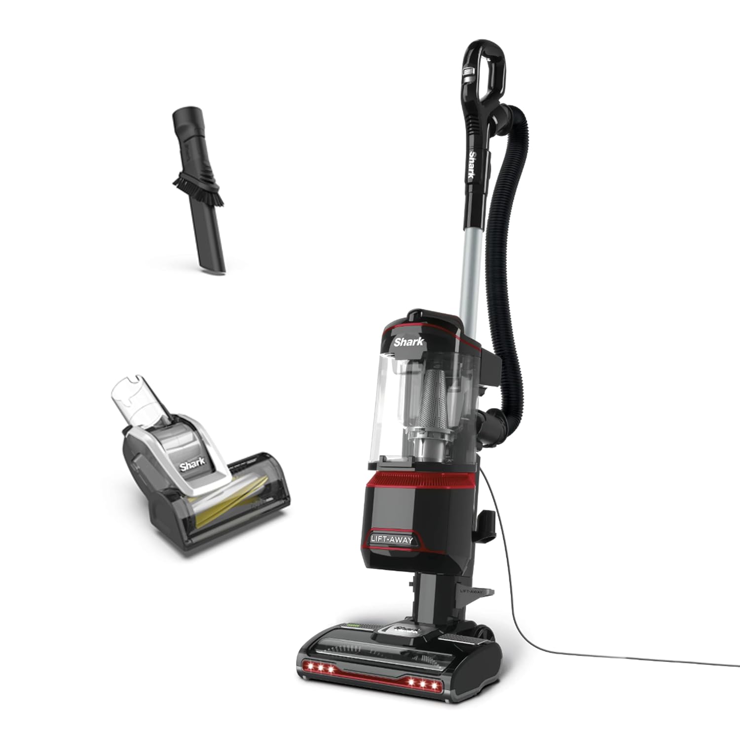 61ULgeBehvL._SL1500_.jpg Corded Upright Vacuum Cleaner 1.1L with Lift-Away Technology, Pet Model, LED Headlights, Anti-Allergen, 8m Cord, 750W, Pet, Crevice & Multi-Surface Tools, Red/Black, NV602UKT - Image 1