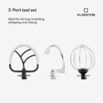 Klarstein Stand Mixer, 5L Food Mixer for Baking with Bowl, 1300W Cake Mixer w/Beater, Dough Hook, Whisk & Mixing Bowl, 6 Speed Planetary Rotation Kitchen Maker, Electric Mixer… - Image 6