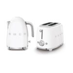 EEJB117 1.7L, 3kw Kettle and 2 Slice, Self Centring 950W Toaster Set in White, KLF03WHUK/TSF01WHUK