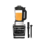 Foodi Blender & Soup Maker, 10 Auto-iQ Programs, 1.7L Glass Jug, Hot & Cold Blender, Built-In Heating Element, Tamper, Cleaning Program & Brush, 1000W, Black HB150UK