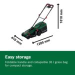 ROTAK18V-32 (Cutting Width: 32 cm, Height of Cut: 25-65 mm, 35 l Fabric Grass Bag, Mulch plug, incl Battery and Charger) - Image 6