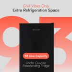 UCIF93BK Freestanding under counter Fridge in Black – 93 Litre Capacity – Adjustable Temperature Control & Legs – With Chiller Box - Image 3