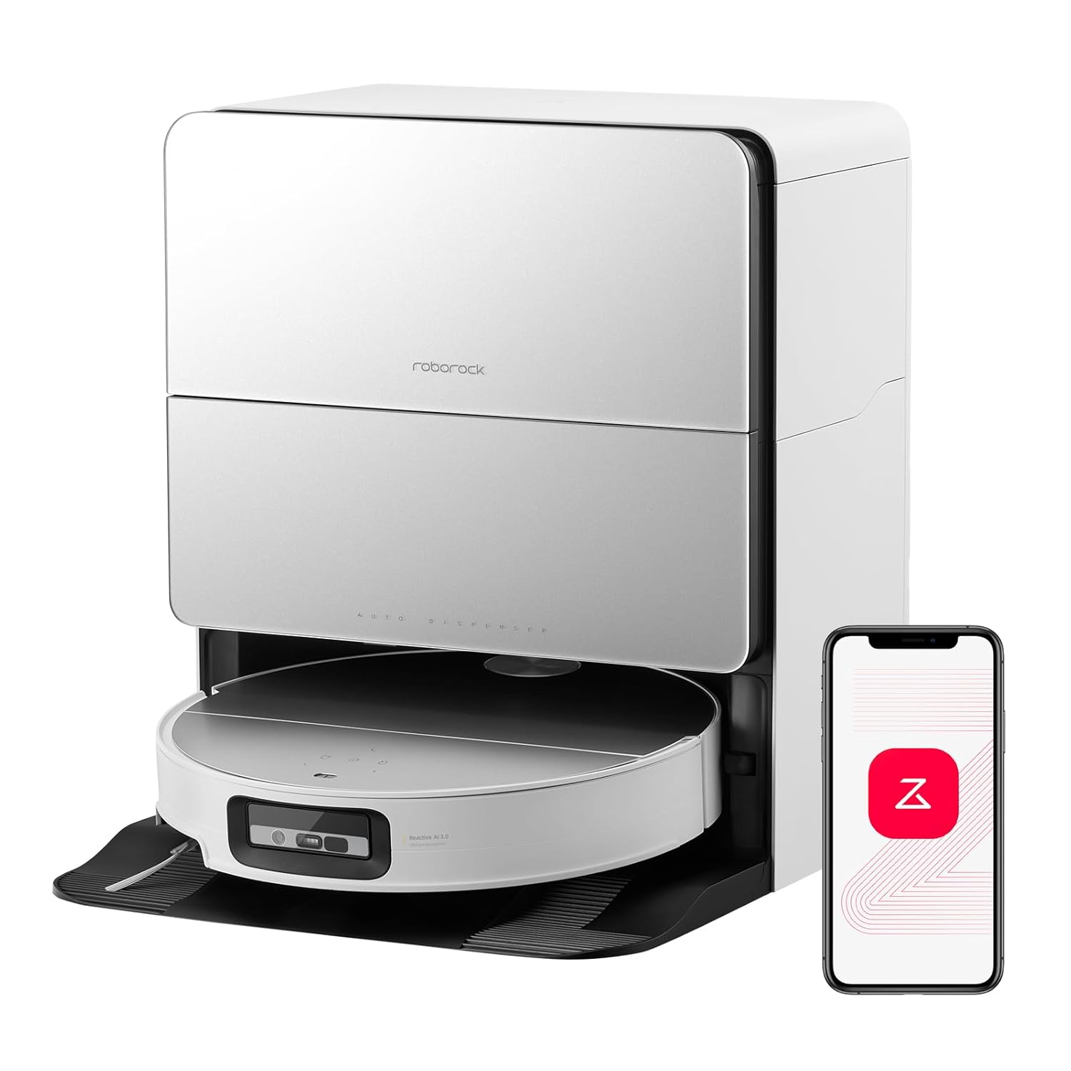 61ZbjWAMOL._SL1500_.jpg roborock Saros 10 Robot Vacuum Cleaner 22,000 Pa, 3.14-Inch Ultra Slim, Zero-Tangling, AI 3.0 Obstacle Avoidance, Auto Detachable Mop, 80°C Mop Washing, Hot Water Dock Self… - Image 1