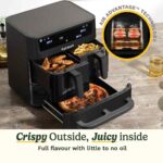 Tri Zone 13.6L Air Fryer & Oven | PFAS-Free | XXXL capacity | 3 Independent Cooking Zones | Dual 4.3L Air Frying Baskets + 5L Oven Drawer | 9-in-1 Cooking Functions |… - Image 3
