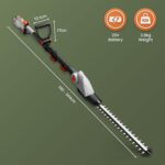 Pole Hedge Trimmer Cordless – Long Reach Telescopic Extendable Cutter for Hedges, Bushes, Branches, Shrubs – 2x 20V Batteries, Charger, Harness, 135° Adjustable Head,… - Image 6