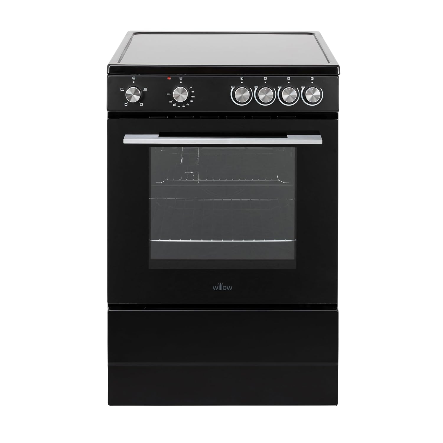 61hscKS9hEL._SL1500_.jpg W60CCBLK 68L Freestanding Electric Single Cavity Cooker with 4 Ceramic Hobs - Image 1