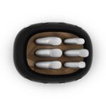 50’s Style 6 Piece Knife Block Set, Acacia - Image 7