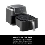 Air Fryer PRO 4.7L, Single Drawer, 4-in-1, Air Fry, Roast, Reheat, Dehydrate, Cooks 1-2 Portions, Digital, Cook From Frozen, Non-Stick Drawer & Crisper Basket, 2000W,… - Image 2