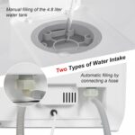 Portable Countertop Dishwasher, Mini Dishwasher, 4.8L Built-in Water Tank, 7 Programmes, 37 * 51cm Ultra-Narrow & Deep Design, Touch Control & 360° Dual Spray, Hose/No-Hose… - Image 4