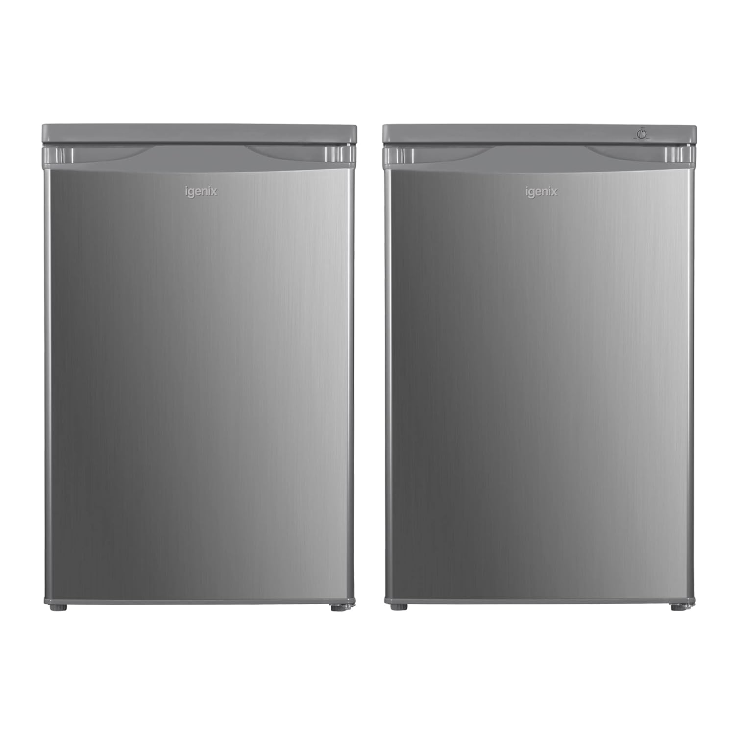 61mQAAReSL._SL1500_.jpg Freestanding Under Counter Larder Fridge & Freezer Set, Reversible Doors, 55cm Wide, Inox - Image 1