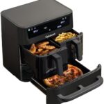 Tri Zone 13.6L Air Fryer & Oven | PFAS-Free | XXXL capacity | 3 Independent Cooking Zones | Dual 4.3L Air Frying Baskets + 5L Oven Drawer | 9-in-1 Cooking Functions |…