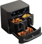 Tri Zone 13.6L Air Fryer & Oven | PFAS-Free | XXXL capacity | 3 Independent Cooking Zones | Dual 4.3L Air Frying Baskets + 5L Oven Drawer | 9-in-1 Cooking Functions |…
