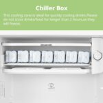 RCD93WH2UKRT(E) Under Counter Fridge Only, 93L Retro Freestanding Fridge with Chiller Box, Adjustable Thermostats, LED light, White - Image 8