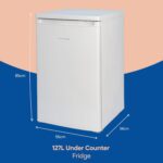 Russell Hobbs Under Counter Larder Fridge 127 Litre with Adjustable Thermostat & Feet, 3 Removable Shelves, Internal LED Light, Reversible Door, White, 2 Year Guarantee… - Image 2