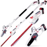 NETTA 4-in-1 Cordless Hedge Trimmer & Chainsaw Set – 20V Battery Powered Electric Pole Saw & Hedge Cutter for Garden Tree Trimming – Includes Battery & Charger and 2.5m…
