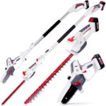 NETTA 4-in-1 Cordless Hedge Trimmer & Chainsaw Set – 20V Battery Powered Electric Pole Saw & Hedge Cutter for Garden Tree Trimming – Includes Battery & Charger and 2.5m… - Image 2