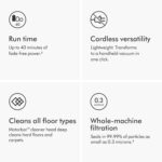 V8 Advanced Cordless Vacuum Cleaner, 130 AW, up to 40 min runtime, De-tangling Motorbar, removes Pet hair, cordless handheld - Image 6