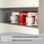 Kitchen in the box Small Stand Mixer, Mini Food Mixer for Baking with Two 3.5L Bowls, Dough Hook, Whisk, Beater, 10 Speed Settings Portable Lightweight for Daily Use (Grey White) - Image 5