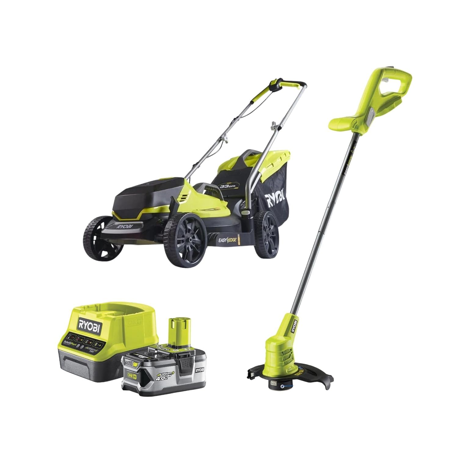 61t5PfrOF2L._SL1500_.jpg 18V ONE+ Cordless Lawnmower and Grass Trimmer Twin Kit (1 x 4.0Ah) - Image 1