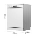 Hisense HS622E90WUK Freestanding Standard Dishwasher 85cm High – E Rated, White, 24 x 23 x 33 inches (L x W x H) [Energy Class E] - Image 2