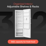 CTFR362WH Tall Larder Fridge, 362 Litre Freestanding Frost Free Refrigerator with Temperature Touch Control, Large Storage, Reversible Door, Adjustable Shelves and… - Image 5