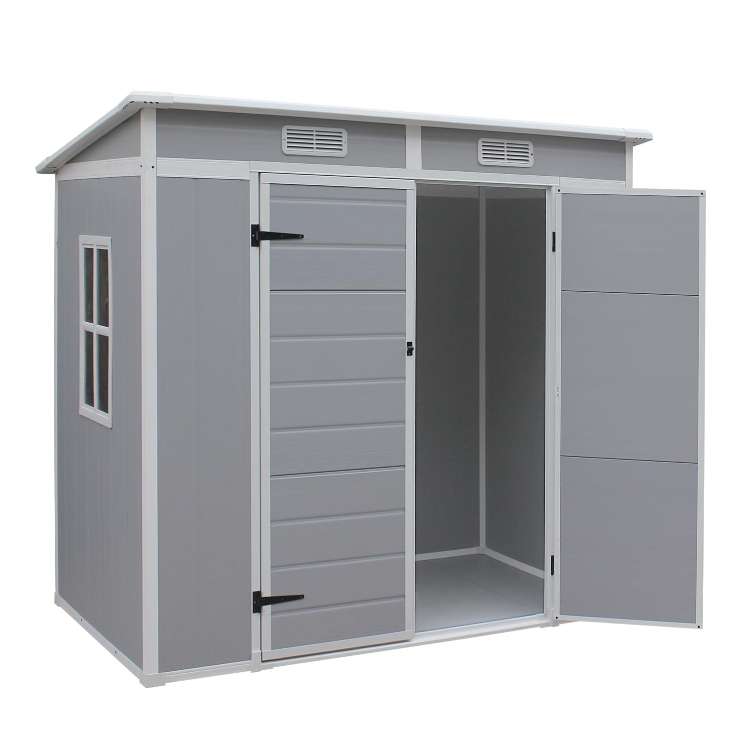 Version 1.0.0 Panana Outdoor Garden Storage Shed, Grey, 6 x 4 ft;4.66 x 4ft ;5 x 2.6ft (6X4-B), NORTH27 - Image 1