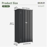 Aoxun 2.5×1.5ft Vertical Shed Outdoor Storage Cabinet Outdoor & Indoor Use Metal Vertical Shed with 3 Layer Outdoor Waterproof Tall Cabinet 2 Adjustable Shelves for Garage,… - Image 2