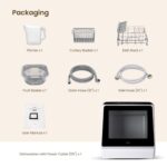 Table Top Dishwasher, Mini Countertop Dishwasher with 6 Programmes and Built-in 5 Litre Water Tank, No Connection Required, Baby Supplies, and Air Drying Function for Homes… - Image 9