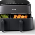 Airfryer 3000 Series Dual Basket – 2 Drawer Air Fryer, 3L + 6L Capacity, RapidAir Plus Technology, 13 Ways to Cook, 90% Less Fat, Easy to Clean, Digital Touchscreen,…