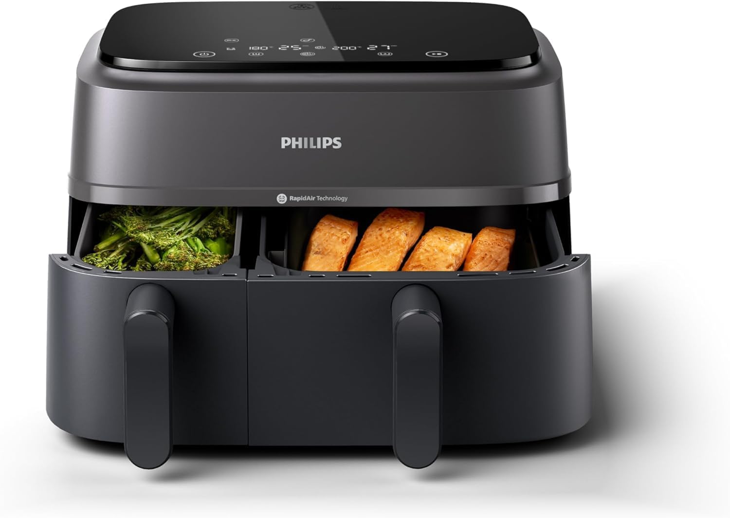 Version 1.0.0 Airfryer 3000 Series Dual Basket – 2 Drawer Air Fryer, 3L + 6L Capacity, RapidAir Plus Technology, 13 Ways to Cook, 90% Less Fat, Easy to Clean, Digital Touchscreen,… - Image 1