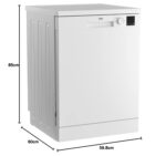 DVN04320W Freestanding Dishwasher | 60 cm Full size with 13 Place Setting | x30 Minute Quick Wash Technology - Image 7