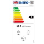 RCT87BL2(E) Under Counter Fridge Freezer, 87L Double Door Small Fridge Freezer with Light, Removable Shelves, Adjustable Thermostats, Reversible Doors Black - Image 9