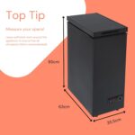 CHF60B Black Chest Freezer with Removable Wire Basket - Image 7