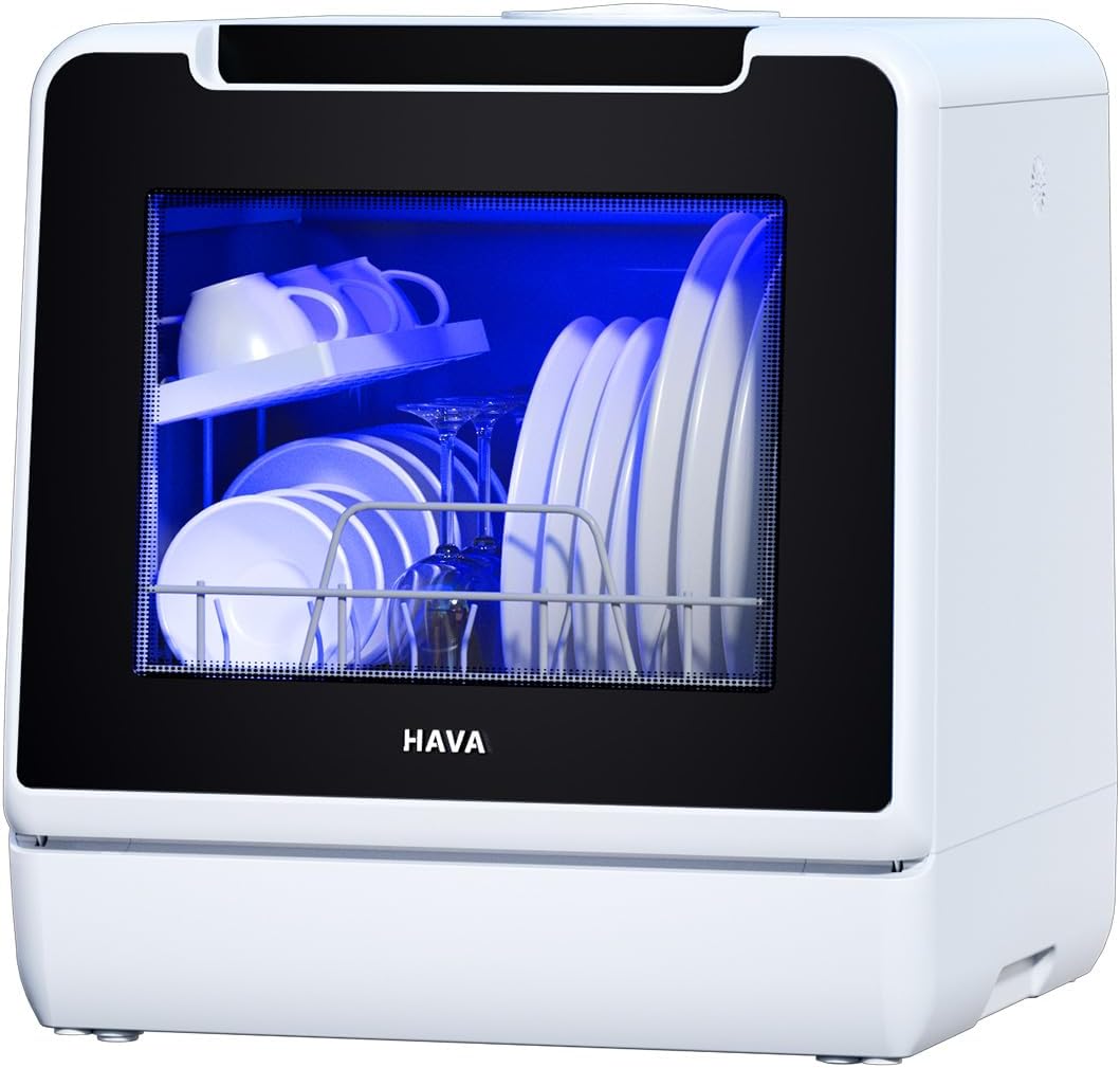 61wzRPiZpVL._AC_SL1200_.jpg Table Top Dishwasher, New Upgraded Model Countertop Dishwasher 8 Wash Programs with Child Lock & Delayed Start Function, 5L Water Tank – No Hookup Needed - Image 1