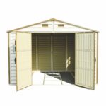 WoodSide 10 x 8 (8.02 m2) Plastic Garden Shed with 3 Fixed Windows & Metal Foundation Kit, Strong Metal Roof Structure Fire Retardant and Maintenance-Free Storage Shed -… - Image 8