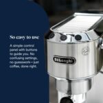 Dedica Style, Traditional Pump Espresso Machine, Coffee and Cappuccino Maker, EC685M, Silver - Image 5