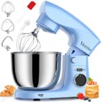 Vezzio Small Stand Mixer,1500W 10-Speed Food Mixers For Baking, 5.5L Dough Mixer,Easy to use and Lightweight,Food Mixer For Baking,Cake And Most Home Cooks(GreenGray) - Image 9
