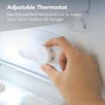 IG155W Freestanding Under Counter Fridge With 2 Adjustable Shelves, 1 Salad Drawer, 3 Door Shelves, Reversible Door, 97 Litre Capacity Fridge, 16 Litre Ice Box, 55 cm… - Image 6