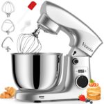 Vezzio Small Stand Mixer,1500W 10-Speed Food Mixers For Baking, 5.5L Dough Mixer,Easy to use and Lightweight,Food Mixer For Baking,Cake And Most Home Cooks(GreenGray) - Image 8