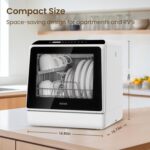 Table Top Dishwasher, Mini Countertop Dishwasher with 6 Programmes and Built-in 5 Litre Water Tank, No Connection Required, Baby Supplies, and Air Drying Function for Homes… - Image 6