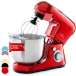 Klarstein Stand Mixer, 5L Food Mixer for Baking with Bowl, 1300W Cake Mixer w/Beater, Dough Hook, Whisk & Mixing Bowl, 6 Speed Planetary Rotation Kitchen Maker, Electric Mixer… - Image 10