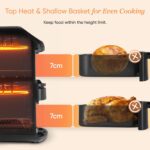 Turbo Tower Compact 8.6L, 39% Space-Saving Double-Stack Airfryer, Ceramic PFAS-Free,TurboBlaze Dual DC Motors for Even & Faster Cooking, Perfect for Family Meals - Image 4