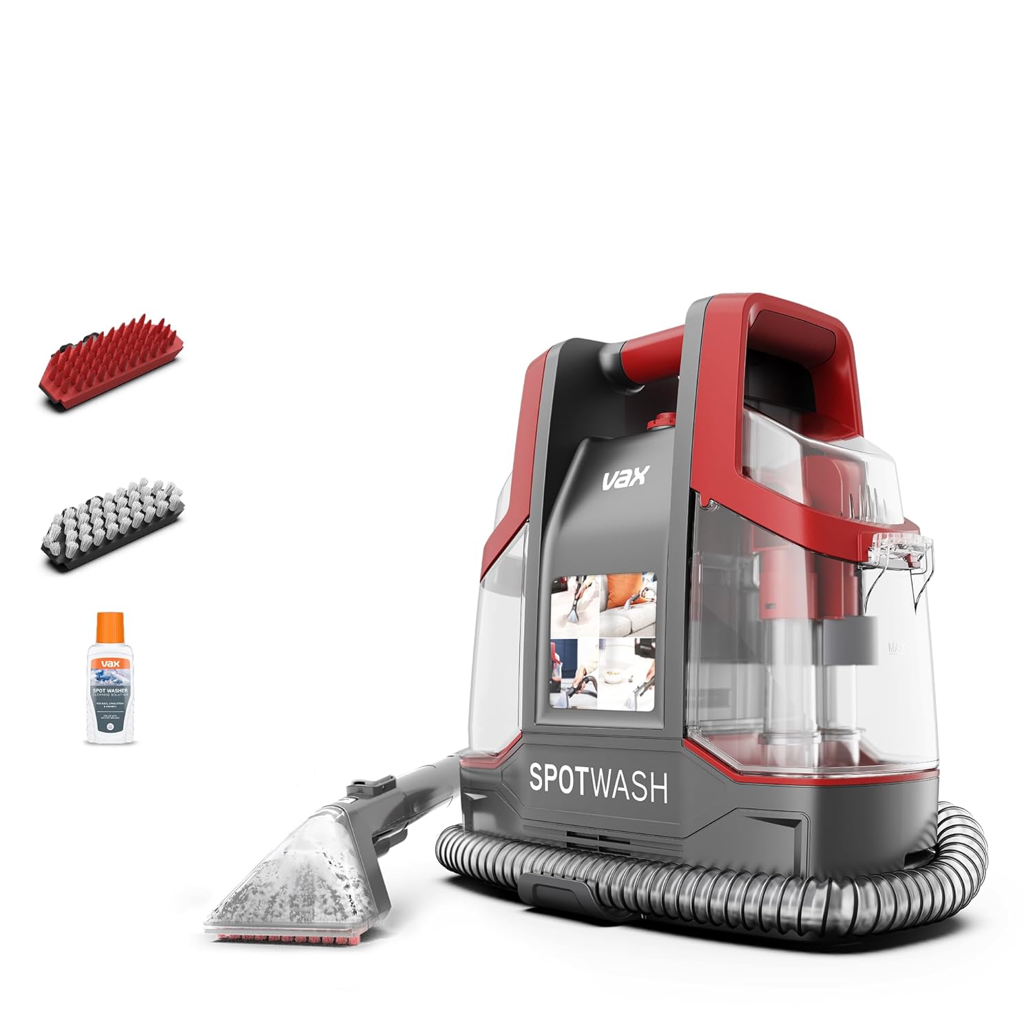 712HpuV2IxL._SL1500_.jpg SpotWash Spot Cleaner, For Stains, Spills & Pet Messes, Suitable for Car, Sofa, Upholstery, Carpet, Stairs. Compact, Powerful & Handheld cleaning machine with 250ml Vax… - Image 1